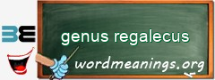 WordMeaning blackboard for genus regalecus